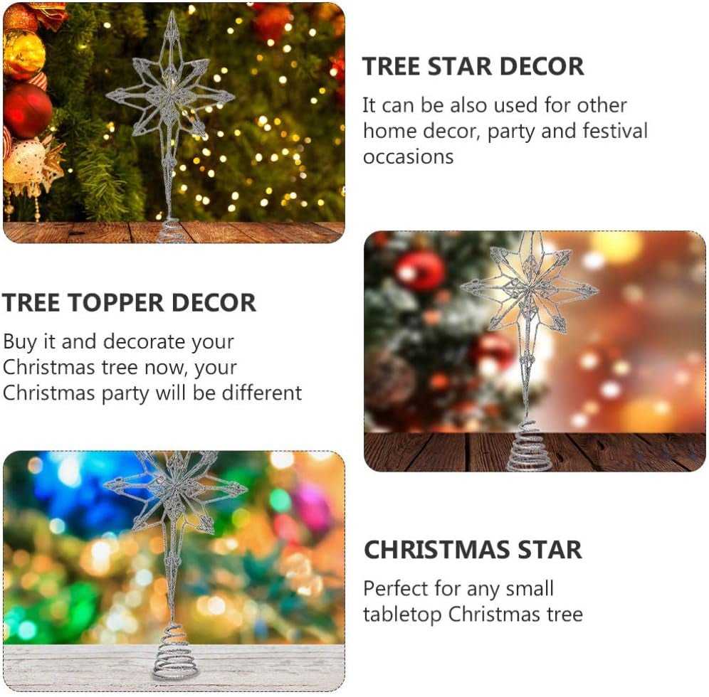 1Pc Christmas Tree Top Star Metal Star Tree Top Unique Christmas Tree Toppers Moravian Tree Topper Vintage Tree Toppers Christmas Ornament Christmas Star Celebrity Light Post Iron